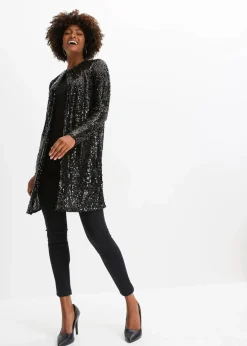 Damen bonprix Festliche Mode|Jacken & Mäntel|Pailletten- Mantel