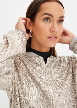 Damen bonprix Bekleidung·Hosen|Jacken & Mäntel|Pailletten-Blouson