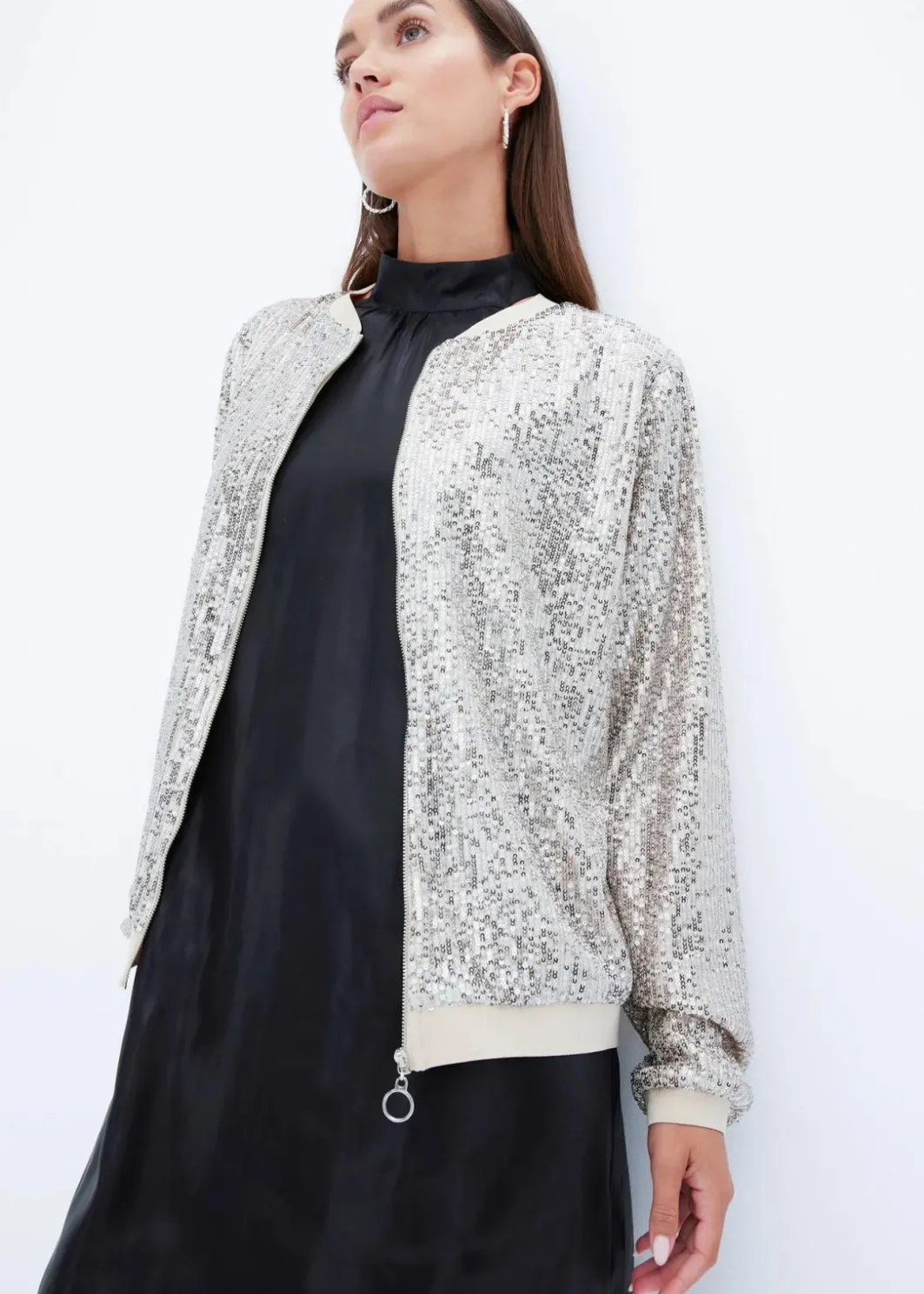 Damen bonprix Bekleidung·Hosen|Jacken & Mäntel|Pailletten-Blouson