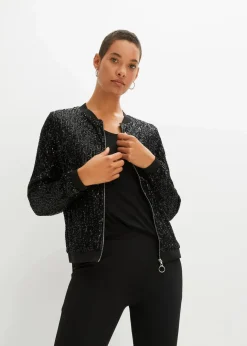 Damen bonprix Jacken & Mäntel|Bekleidung·Hosen|Pailletten-Blouson
