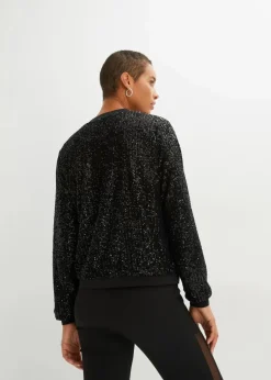 Damen bonprix Jacken & Mäntel|Bekleidung·Hosen|Pailletten-Blouson