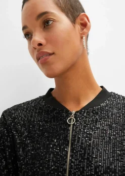 Damen bonprix Jacken & Mäntel|Bekleidung·Hosen|Pailletten-Blouson