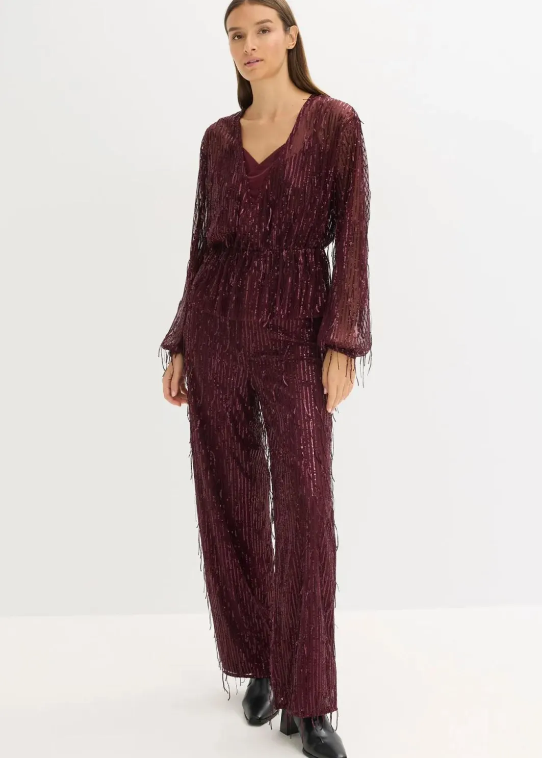 New Paillettenhose mit Fransen Damen Hosen|Bekleidung·Kleider