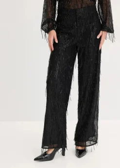 Online Paillettenhose mit Fransen Damen Bekleidung·Kleider|Hosen