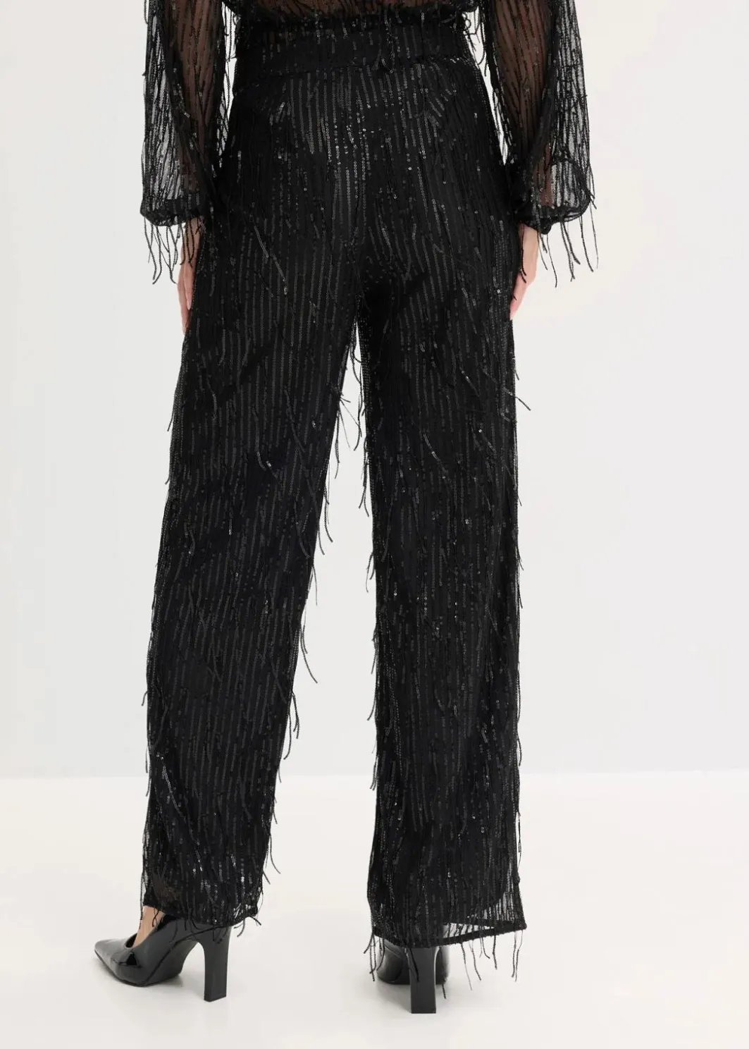 Online Paillettenhose mit Fransen Damen Bekleidung·Kleider|Hosen