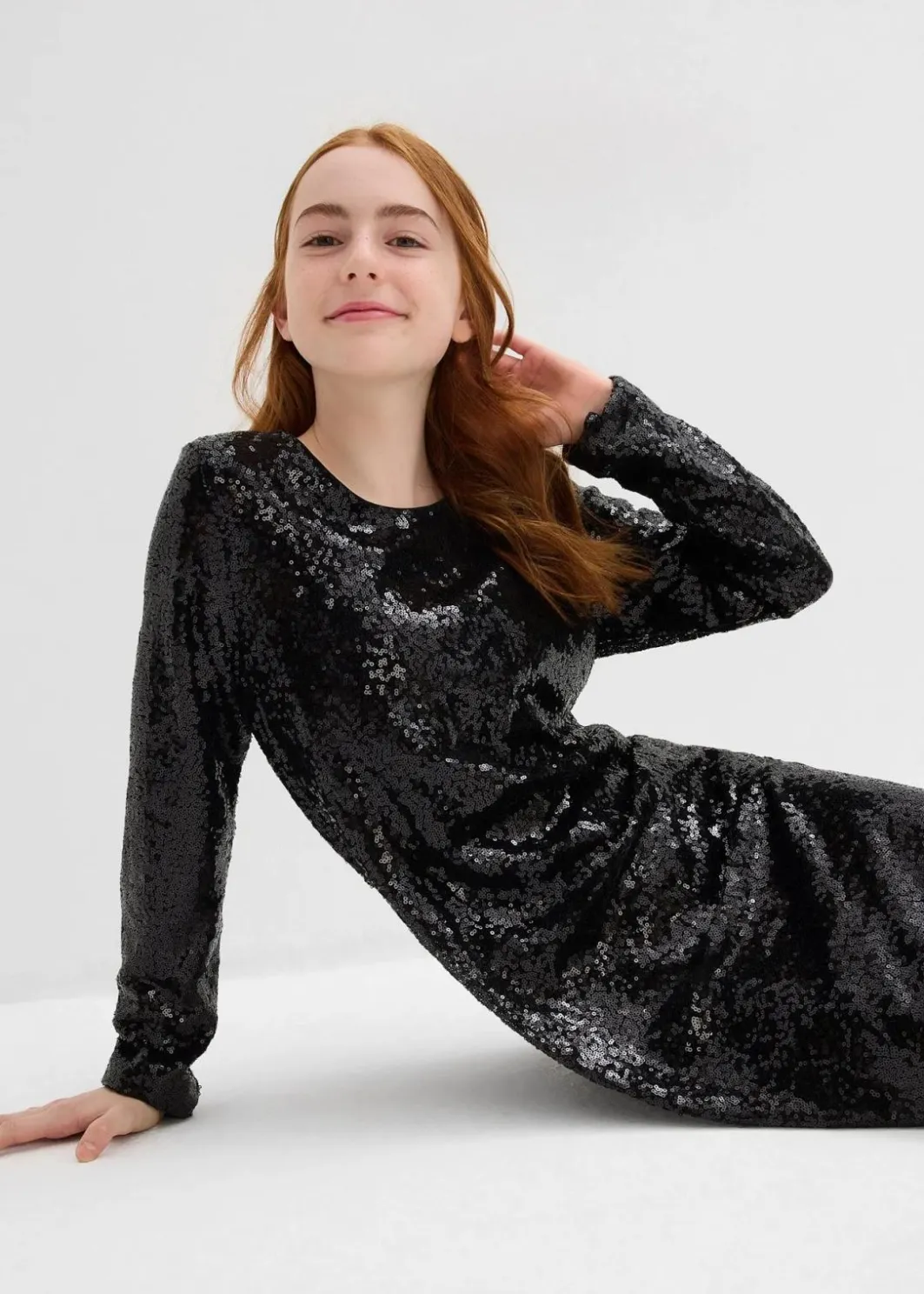 Kinder bonprix Mädchen 9-16 Jahre·Kleider & Jumpsuits|Paillettenkleid