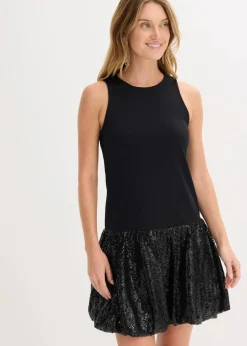 Sale Paillettenkleid aus bequemen Punto di Roma Damen Bekleidung·Pullover & Strickjacken|Nachhaltigere Materialien