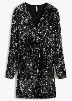 Clearance Paillettenkleid aus softem Samt Damen Kurzgrößen|Bekleidung·Pullover & Strickjacken