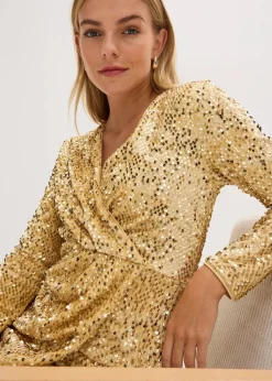Paillettenkleid aus softem Samt Damen Kleider|Kurzgrößen