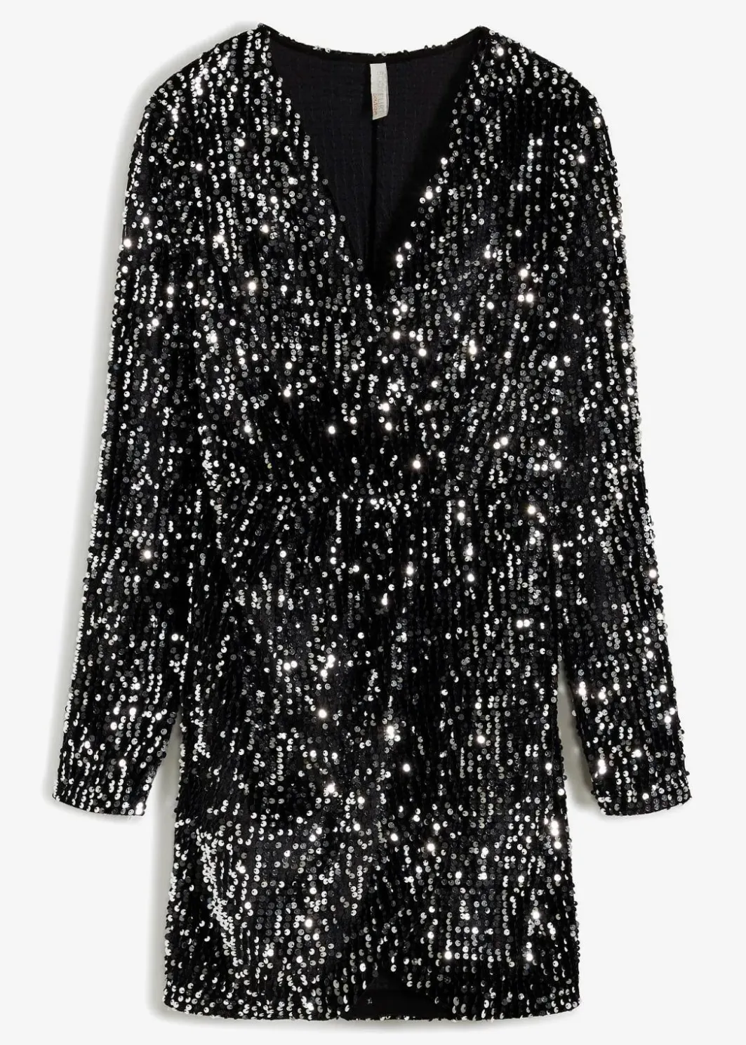 Damen bonprix Kleider|Kurzgrößen|Paillettenkleid aus softem Samt