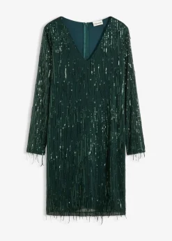 Damen bonprix Bekleidung·Pullover & Strickjacken|Kleider|Paillettenkleid mit Fransen