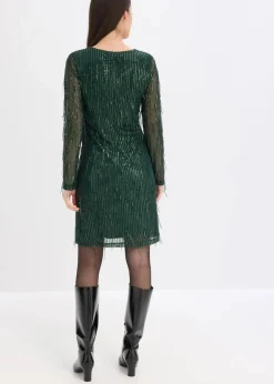 Damen bonprix Bekleidung·Pullover & Strickjacken|Kleider|Paillettenkleid mit Fransen
