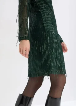 Damen bonprix Bekleidung·Pullover & Strickjacken|Kleider|Paillettenkleid mit Fransen