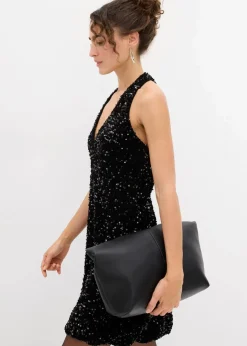 Clearance Paillettenkleid mit Neckholder Damen Kleider