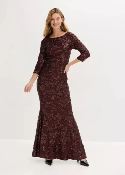 Damen bonprix Bekleidung·Pullover & Strickjacken|Festliche Mode|Paillettenkleid mit Rückenausschnitt