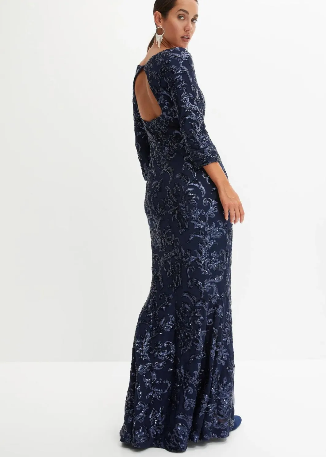 Clearance Paillettenkleid mit Rückenausschnitt Damen Kurzgrößen|Kurzgrößen