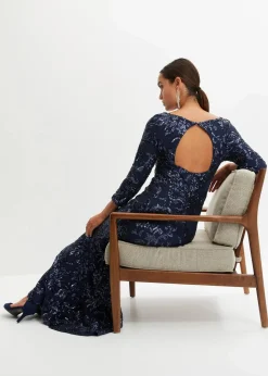Clearance Paillettenkleid mit Rückenausschnitt Damen Kurzgrößen|Kurzgrößen