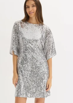 Clearance Paillettenkleid mit Schleifendetail Damen Bekleidung·Pullover & Strickjacken|Kleider