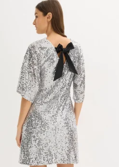 Clearance Paillettenkleid mit Schleifendetail Damen Bekleidung·Pullover & Strickjacken|Kleider