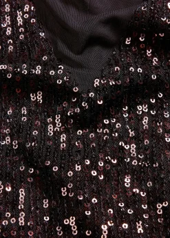 Damen bonprix Bekleidung·Pullover & Strickjacken|Kleider|Paillettenkleid mit Schulterpolstern