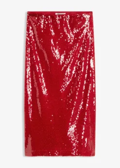 Damen bonprix Röcke|Bekleidung·Sportbekleidung|Pailletten-Midirock