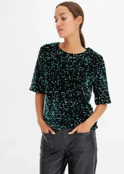 Sale Pailletten-Shirt Damen Shirts & Tops
