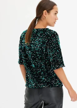Sale Pailletten-Shirt Damen Shirts & Tops