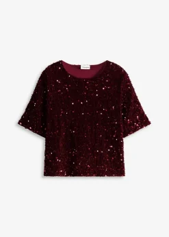 Damen bonprix Shirts & Tops|Pailletten-Shirt