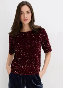 Damen bonprix Shirts & Tops|Pailletten-Shirt