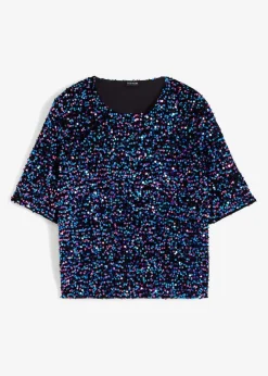 Damen bonprix Shirts & Tops|Pailletten-Shirt