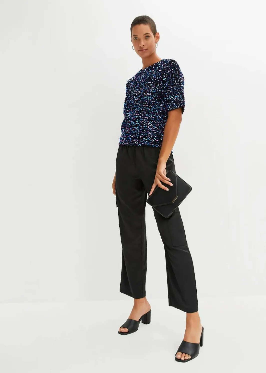 Damen bonprix Shirts & Tops|Pailletten-Shirt