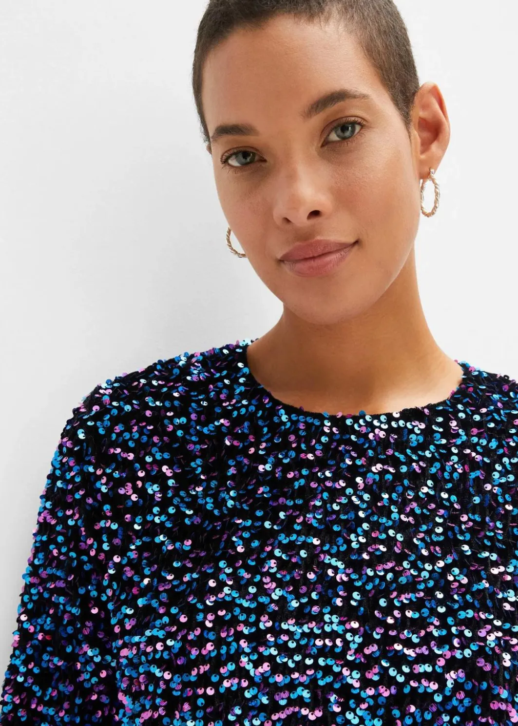Damen bonprix Shirts & Tops|Pailletten-Shirt