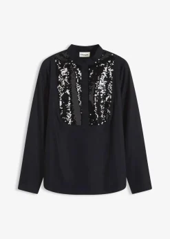 Best Paillettentunika Damen Bekleidung·Jacken & Mäntel|Blusen & Tuniken