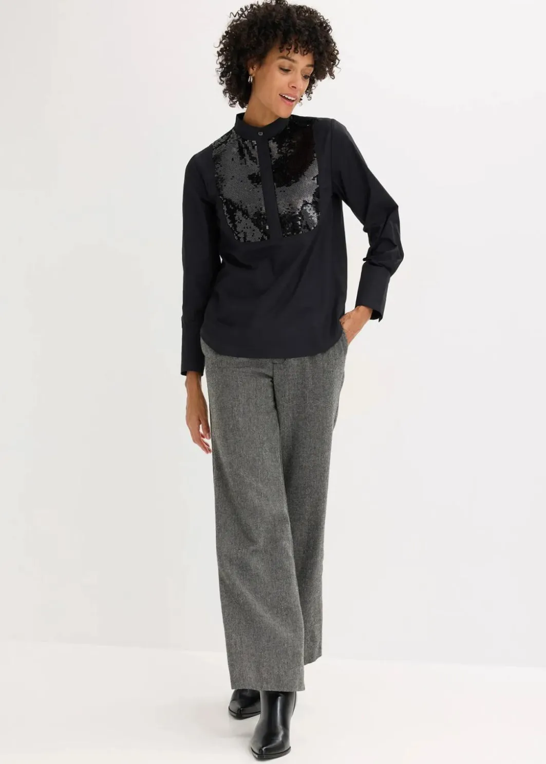 Best Paillettentunika Damen Bekleidung·Jacken & Mäntel|Blusen & Tuniken