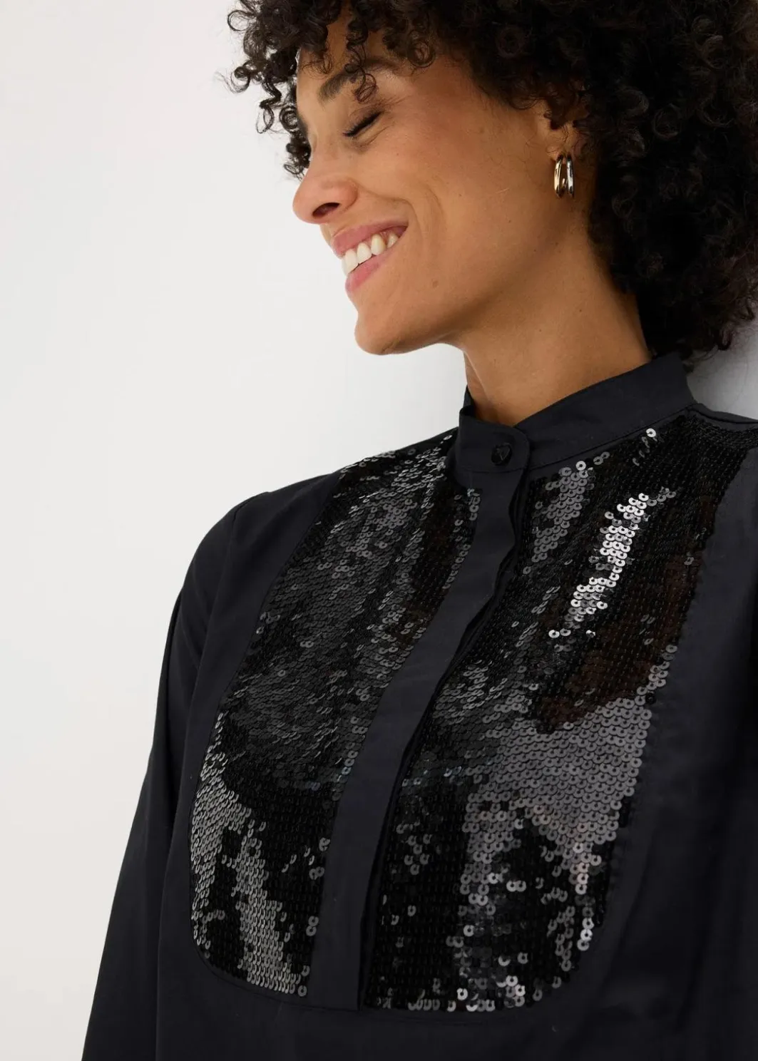 Best Paillettentunika Damen Bekleidung·Jacken & Mäntel|Blusen & Tuniken