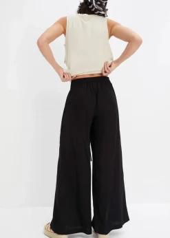 Clearance Palazzo-Hose aus feiner Viskose Damen Bekleidung·Kleider|Hosen