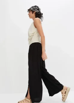 Clearance Palazzo-Hose aus feiner Viskose Damen Bekleidung·Kleider|Hosen