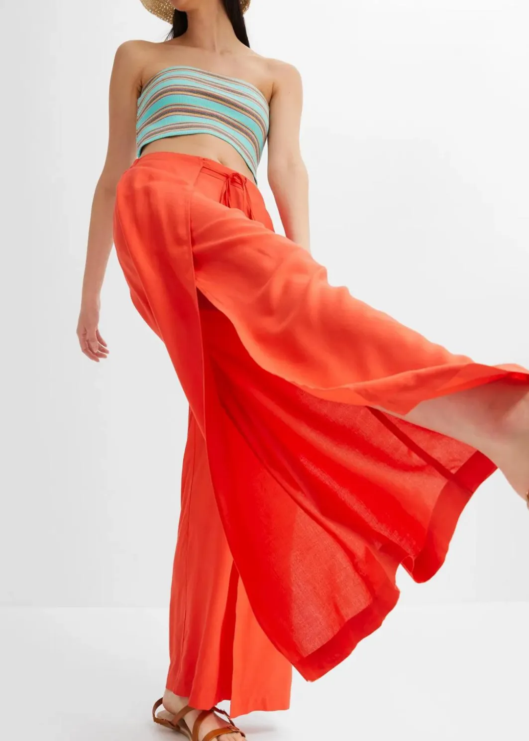 Hot Palazzo-Hose aus feiner Viskose Damen Nachhaltigere Materialien|Hosen