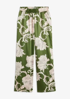 Outlet Palazzo-Hose aus fließendem Satin Damen Bekleidung·Kleider|Zweiteiler & Sets