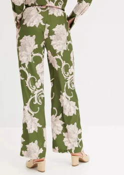 Outlet Palazzo-Hose aus fließendem Satin Damen Bekleidung·Kleider|Zweiteiler & Sets