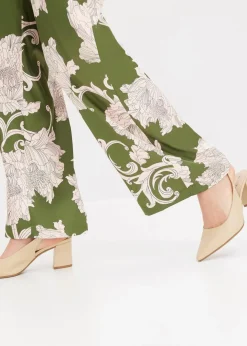 Outlet Palazzo-Hose aus fließendem Satin Damen Bekleidung·Kleider|Zweiteiler & Sets