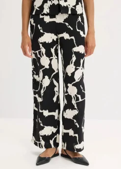 Damen bonprix Bekleidung·Kleider|Zweiteiler & Sets|Palazzo-Hose aus fließendem Satin
