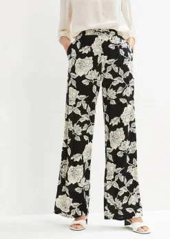 Clearance Palazzo-Hose aus fließender Viskose Damen Bekleidung·Kleider|Hosen