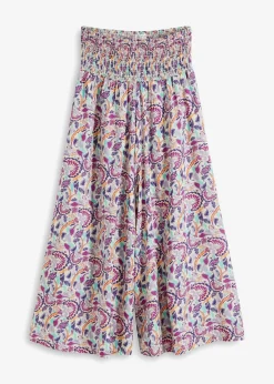Damen bonprix Hosen|Kurzgrößen|Palazzo-Hose aus fließender Viskose