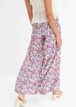 Damen bonprix Hosen|Kurzgrößen|Palazzo-Hose aus fließender Viskose