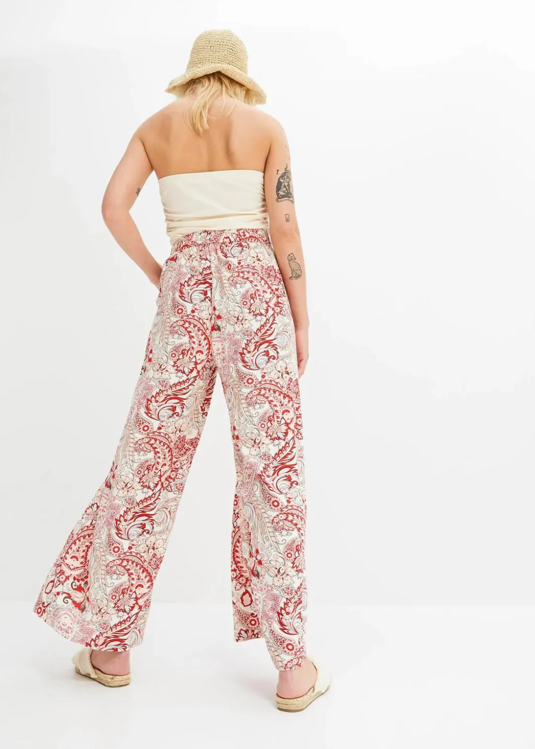 Damen bonprix Bekleidung·Kleider|Hosen|Palazzo-Hose aus fließender Viskose