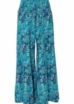 Damen bonprix Hosen|Kurzgrößen|Palazzo-Hose aus fließender Viskose