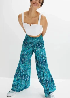 Damen bonprix Hosen|Kurzgrößen|Palazzo-Hose aus fließender Viskose