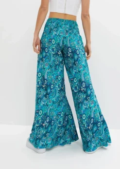 Damen bonprix Hosen|Kurzgrößen|Palazzo-Hose aus fließender Viskose