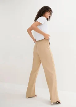 Clearance Palazzo-Hose aus leichtem Leinen-Viskose-Mix Damen Hosen|Bekleidung·Kleider